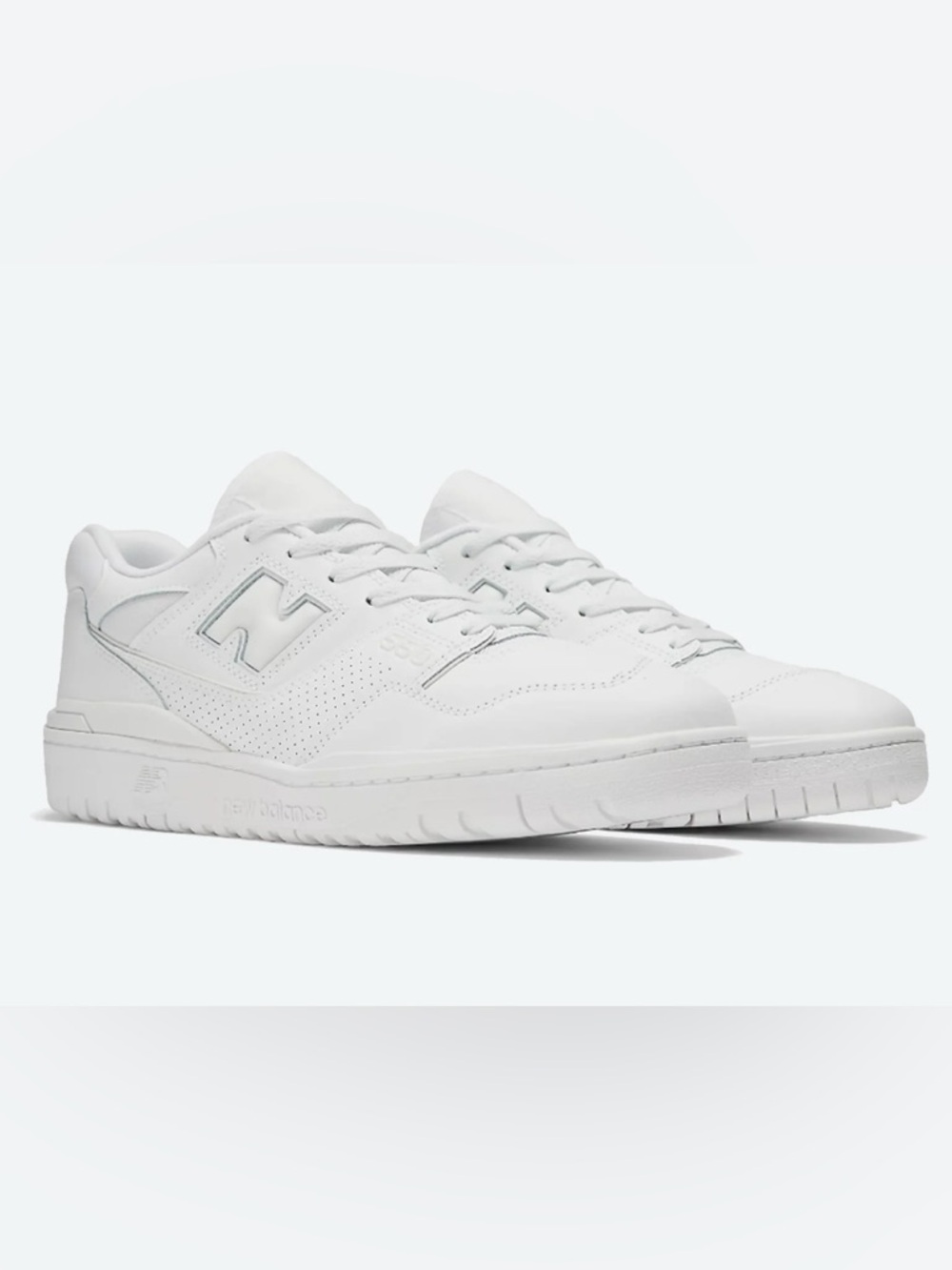 New Balance 550 White Leather Sneakers – Size 6 Men / 7–7.5 Women